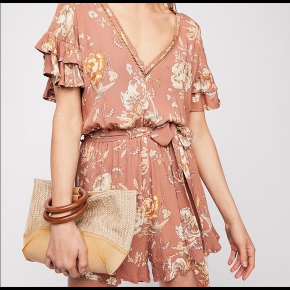 Spell & The Gypsy Rosa Floral Romper- XS